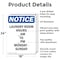 Signmission Laundry Room Hours _ Am To, 18 in W x Rectangle, Aluminum OS-2PACK-NS-A-1824-V-13980 - alternate 2